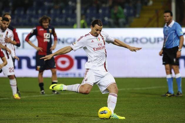 Serie A CFC FC Genua 1893 - AC Milan 0:2 gol Zlatan Ibrahimovic 