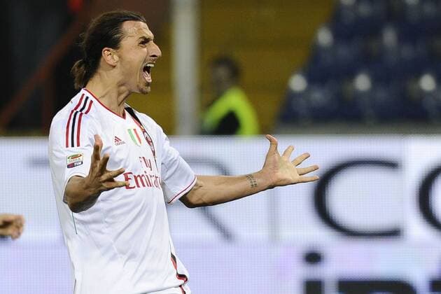 Serie A CFC FC Genua 1893 - AC Milan 0:2 esultanza gol Zlatan Ibrahimovic 