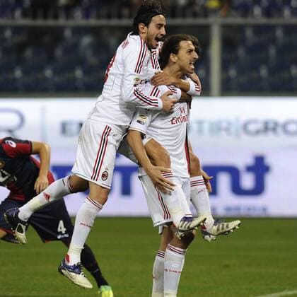 Serie A CFC FC Genua 1893 - AC Milan 0:2 esultanza gol Zlatan Ibrahimovic 
