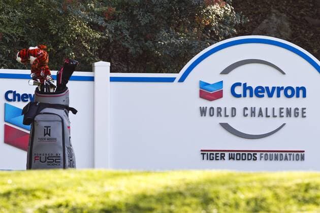 30 November 2011: Tiger Woods Bag during the Pro-Am of the Chevron World Challenge at the Sherwood Country Club in Thousand Oaks, CA. PGA Golf Herren NOV 30 Chevron World Challenge - Pro-Am Icon269111130054 EDITORIAL USE ONLY