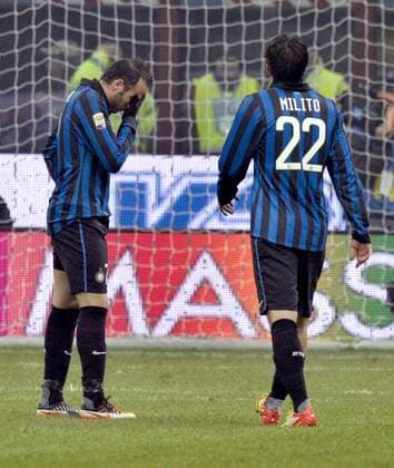 Milano 03 12 2011 Campionato di calcio serie A 2011 2012 Inter Mailand - Udinese Calcio; Giampaolo Pazzini - Diego Milito - xHOCHxZWEIx xItalyxPhotoxPressx 