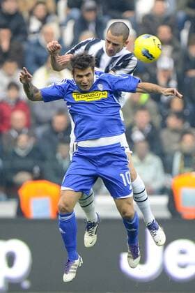 Turin, 04.12.2011 - Serie A 2011 2012 - Juventus Turin vs AC Cesena - Leonardo Bonucci - Adrian Mutu 