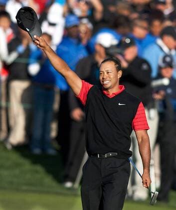 Dec. 4, 2011 - Thousand Oaks, California, U.S. - December 4, 2011: Tiger Woods after the final hole of the of the Chevron World Challenge held at Sherwood Country Club, Thousand Oaks, CA. 2011 Chevron World Challenge - Fourth Round - ZUMAec2