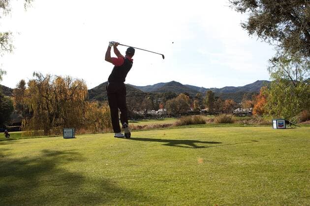 Dec. 4, 2011 - Thousand Oaks, California, U.S. - December 4, 2011: Tiger Woods tees off on 4 during the final round of the Chevron World Challenge held at Sherwood Country Club, Thousand Oaks, CA. 2011 Chevron World Challenge - Fourth Round - ZUMAec2
