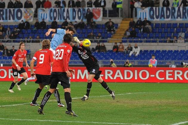 Lazio Rom - Novara Calcio, gol Giuseppe Biava 
