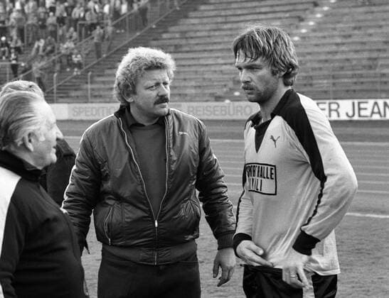 Fußball, Trainerhistorie, Alemannia Aachen Trainer Erhard Ahmann (li.) und Dietmar Grabotin (beide Alemannia Aachen)