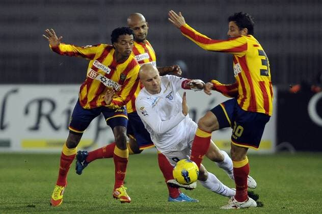 Juan Guillermo CUADRADO Lecce, Tommaso ROCCHI Lazio, Massimo ODDO Lecce - Serie A 2011 2012 US Lecce Vs Lazio Rom - FnozxInside