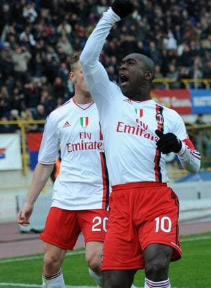 Clarence SEEDORF (Milan) goal celebration Bologna 11 12 2011 Stadio Renato Dall Ara Serie A 2011 2012 Football, Bologna FC vs AC Milan - allexsabba