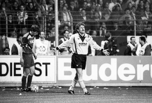Olaf Marschall (Dynamo Dresden, re.) enttäuscht 1. FC Kaiserslautern - Dynamo Dresden 0:0