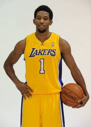 Los Angeles Lakers Darius Morris participates during the basketball team s media day, at the Lakers training facility in El Segundo, California on December 11, 2011.  LAP2011121184