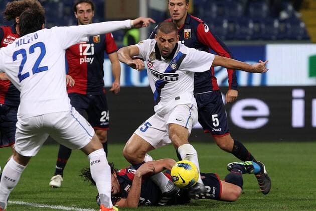 Walter Samuel, Inter Genova 13 12 2011 Stadio L.Ferraris Football Calcio Serie A 2011 2012, CFC Genoa 1893 (FC) vs Inter Mailand - paoloxnucci