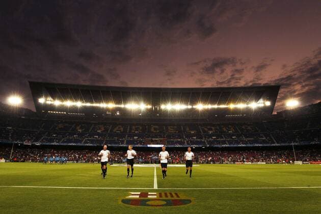 Fußball, Stadiongeschichte FC Barcelona General view, SEPTEMBER 13, 2011 - Football Soccer : UEFA Champions League match between Barcelona and A.C. Milan at the Camp Nou Stadium on September 13, 2011 in Barcelona, Spain.  ( heha004559)