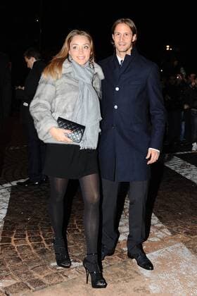 AC Mailand: Luca Antonini und Frau Benedetta Bellaggi 