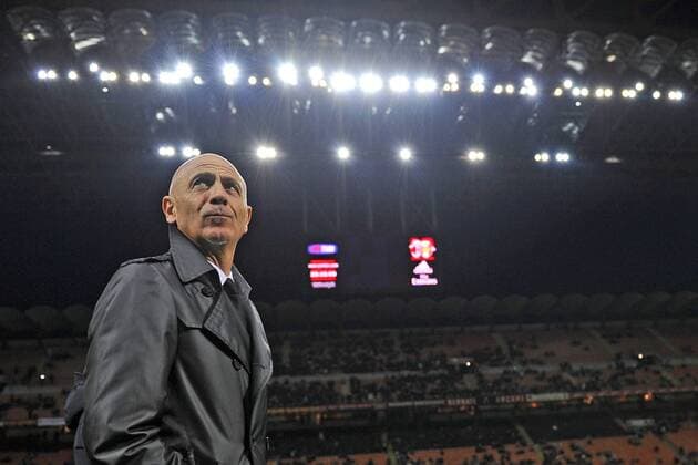 Milano 17 12 2011 - campionato di calcio serie A AC Milan - AC Siena: Giuseppe Sannino 