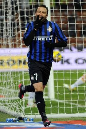 Milano 21 12 2011 - serie A - Inter Mailand vs. US Lecce - esultanza gol Giampaolo Pazzini 