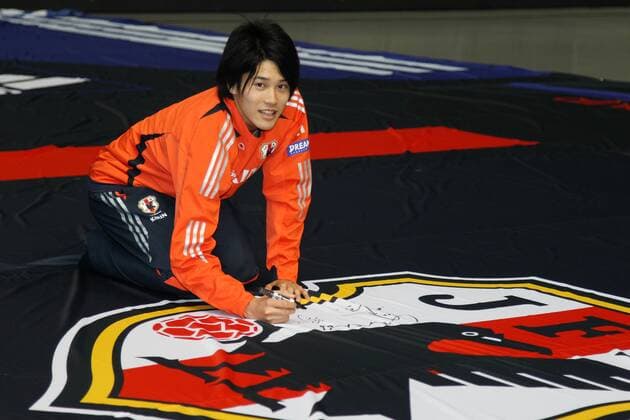 Atsuto Uchida (JPN), DECEMBER 26, 2011 - Football Soccer : Japan National Team Official Uniform Announcement Press conference at Saitama Super Arena, Saitama, Japan.  (mrva072126)