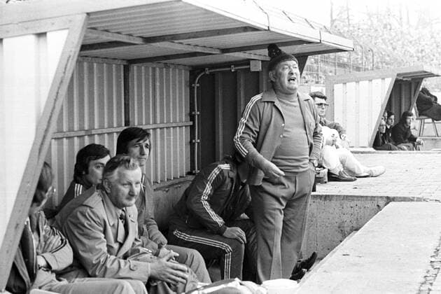 Fußball, Trainerhistorie, Kickers Offenbach 01.02.1975, Offenbach - 1. Bundesliga 1975 1976 - Kickers Offenbach vs 1. FC Köln - Trainer Zlatko Tschik Cajkovski