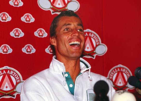 Tennis : Stella Artois Tennis Championships at Queens club. 16 06 1990 Ivan Lendl Press Conference 