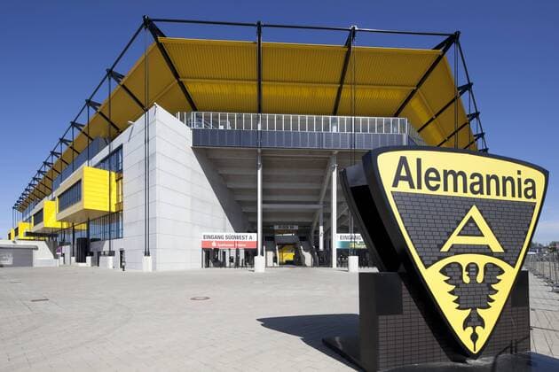 Fußball, Stadiongeschichte Alemannia Aachen Fußballstadion Tivoli, Alemannia Aachen, Sportpark Soers, Aachen, Nordrhein-Westfalen, Deutschland, Europa, Öffentlicher Grund iblrbb02119708