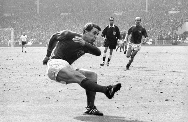 Fußball, WM 1966, Finale in Wembley, England - Deutschland 4-2 n.V. Geoff Hurst (England)