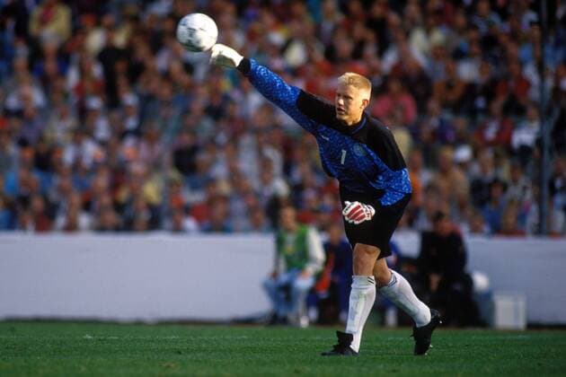 Fußball, EM Finale 1992 in Göteborg, Dänemark - Deutschland 2:0 Torwart Peter Schmeichel (Dänemark)