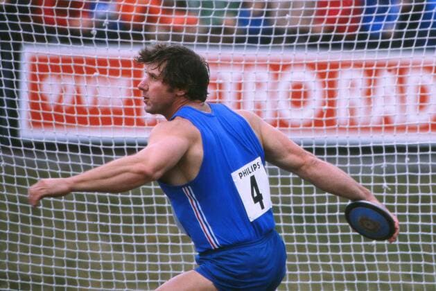 Al Oerter (USA) Discus thrower. Mens AAA Phillips games at Crystal Palace. 1978 