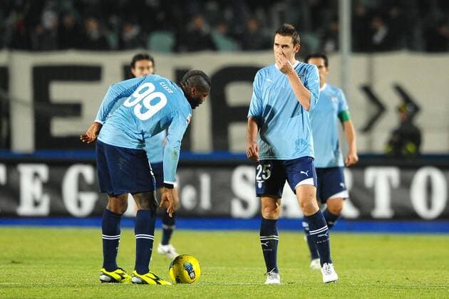 Djibril Cisse and Miroslav Klose Lazio dejection - Serie A - AC Siena - Lazio Rom 4:0 - andreaxstaccioli