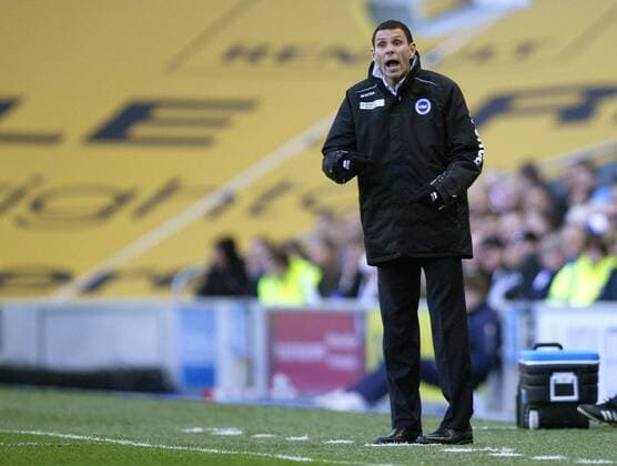 Fußball, Trainerhistorie Brighton & Hove Albion von 1901 bis heute Brighton & Hove Albion manager Gustavo Poyet, Brighton and Hove Albion - Wrexham AFC ---- FA Cup EDITORIAL USE ONLY. No use with unauthorised audio, video, data, fixture lists, club league logos or live services. Online in-match use limited to 120 images, no video emulation. No use in betting, games or single club league player publications.