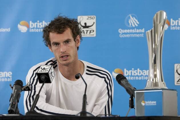 08.01.2012 Brisbane, Australia. Andy Murray winner of the ATP Tennis Herren 250 Brisbane International played at the Pat Rafter Arena, Queensland Tennis Centre. xCHRISxTIPPELTx  ActionPlus11231295