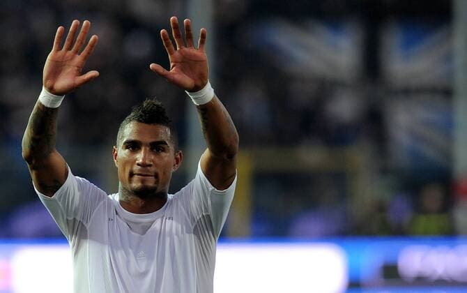 Kevin Prince BOATENG (Milan) Bergamo 08 01 2012 Stadio Atleti Azzurri d Italia Serie A 2011 2012 Football Calcio, Atalanta Bergamo vs AC Mailand. allexsabba