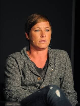Fussball International FIFA Ballon d Or Zürich Weltfussballerin 2011 09.01.2012 Pressekonferenz Abby Wambach (USA) 