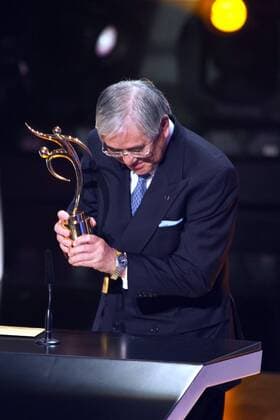 Junji Ogura, JANUARY 9, 2012 - Football Soccer : Japan Football Association president Junji Ogura with the FIFA Fair Play Award trophy during the FIFA Ballon d Or 2011 Gala at Kongresshaus in Zurich, Switzerland.  ( bxlb034540)