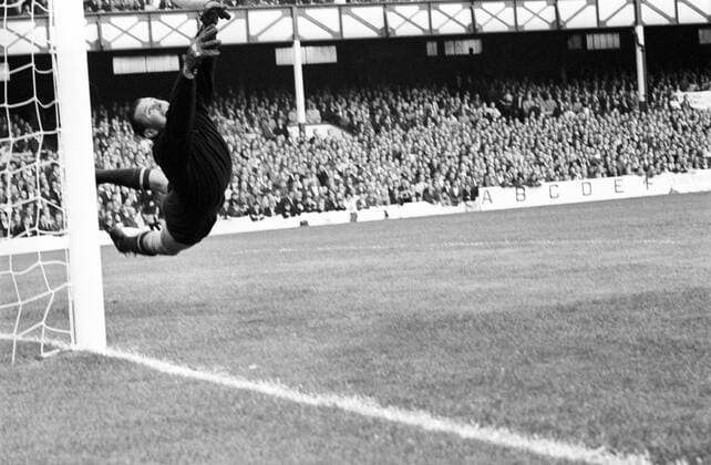 WM 1966 - Halbfinale in Liverpool - BR Deutschland - UDSSR 2:1 - Torwart Lew Jaschin (UDSSR)