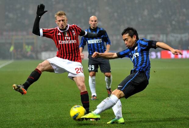 Ignazio Abate Milan, Yuto Nagatom (Inter), AC Mailand - Inter Mailand allexsabba