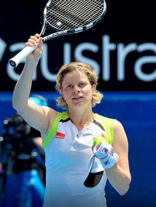 TENNIS - WTA, Australian Open 2012 MELBOURNE,AUSTRALIEN,18.JAN.12 - TENNIS - WTA Tennis Damen World Tour, Grand Slam, Australian Open. Bild zeigt den Jubel von Kim Clijsters (BEL). 