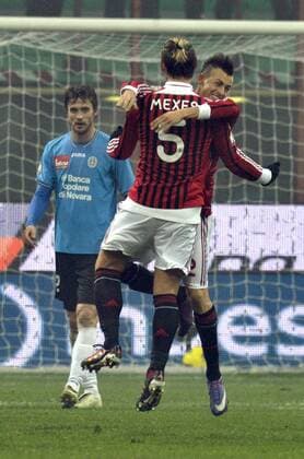 Coppa, AC Mailand - Novara Calcio, Stephan El Shaarawy, Philippo Mexes xHOCHxZWEIx xItalyxPhotoxPressx 