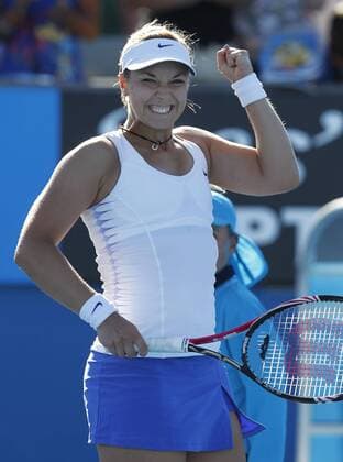 Australian Open 2012, Melbourne Park,ITF Grand Slam Tennis Tournament .Sabine Lisicki (GER),Einzelbild,Halbkoerper,Hochformat,