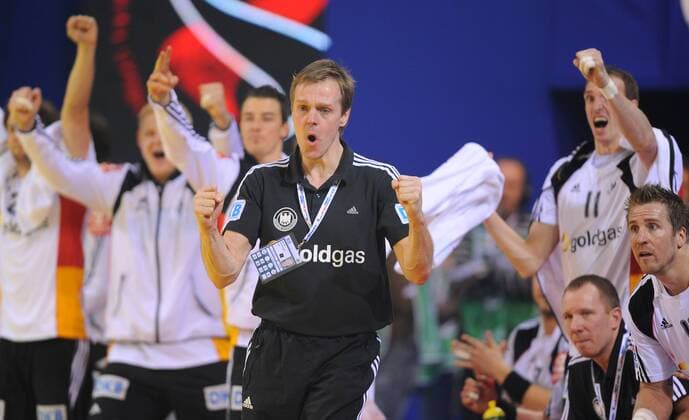 Handball Nis (SRB) 19.01.2012 Europameisterschaften der Herren Männer 2012 Vorrunde Gruppe B Deutschland (GER) - Schweden (SWE) Martin Heuberger (Deutschland, Bundestrainer)