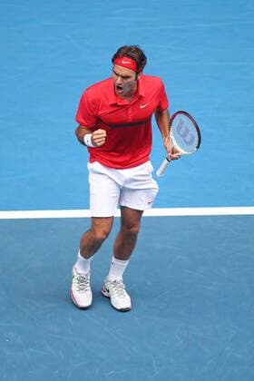 Roger Federer, SUI, in the third round of 2012 Tennis Australian Open in Melbourne, 20 01 2012 -