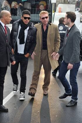Boris Becker und Sohn Noah Gabriel Becker bei der Modenschau Kilian Kerner im Rahmen der Mercedes Benz Fashionweek am 20.01.2012 in Berlin MBFW, Berlin, 2012, 