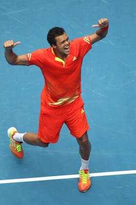 Jo-Wilfried Tsonga, FRA, after the third round of 2012 Tennis Australian Open in Melbourne, 21 01 2012 -