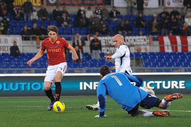 Roma 21 02 2012, AS Rom vs AC Cesena:: gol Fabio Borini 