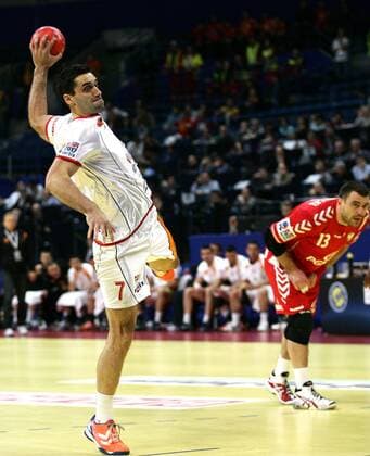 KIRIL LAZAROV MACEDONIA BELGRADE BEOGRADSKA ARENA 23.01.2012 HANDBALL EHF EURO 2012 MEN S HANDBALL EUROPEAN CHAMPIONSHIP, MAIN ROUND, POLAND - FYR MACEDONIA.  120123MIN010