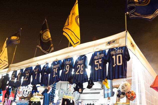 Inter shirts shop, JANUARY 22, 2012 - Football Soccer : General view, Italian Serie A match Inter Milan at Stadio Giuseppe Meazza in Milan, Italy.  (bxlb034791)