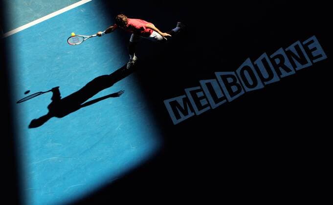 TENNIS - ATP, Australian Open 2012 MELBOURNE,AUSTRALIEN,24.JAN.12 - TENNIS - ATP Tennis Herren World Tour, Grand Slam, Australian Open. Bild zeigt Roger Federer (SUI). 