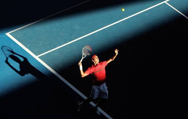TENNIS - ATP, Australian Open 2012 MELBOURNE,AUSTRALIEN,24.JAN.12 - TENNIS - ATP Tennis Herren World Tour, Grand Slam, Australian Open. Bild zeigt Roger Federer (SUI). 