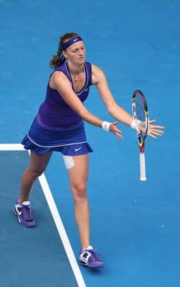 Petra Kvitova, CZE, taming her magic racquet in the quarter final of 2012 Tennis Australian Open in Melbourne, 25 01 2012 -