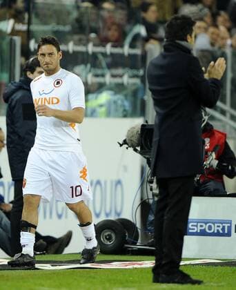 Torino 24 01 2012 - coppa Italia Juventus Turin - AS Roma; Francesco Totti - Luis Enrique 