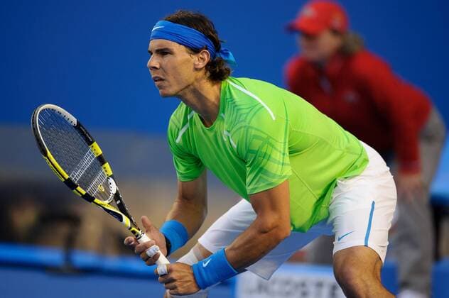 Jan. 26, 2012 - Melbourne, Australia - Rafael Nadal (ESP) in action during a men s semifinals match on day eleven of the 2012 Australian Open at Melbourne Park, Australia. TENNIS 2012 - Australian Open 2012 - Day 11 - ZUMAx35