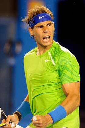Jan. 26, 2012 - Melbourne, Australia - Rafael Nadal (ESP) in action during a men s semifinals match on day eleven of the 2012 Australian Open at Melbourne Park, Australia. TENNIS 2012 - Australian Open 2012 - Day 11 - ZUMAx35